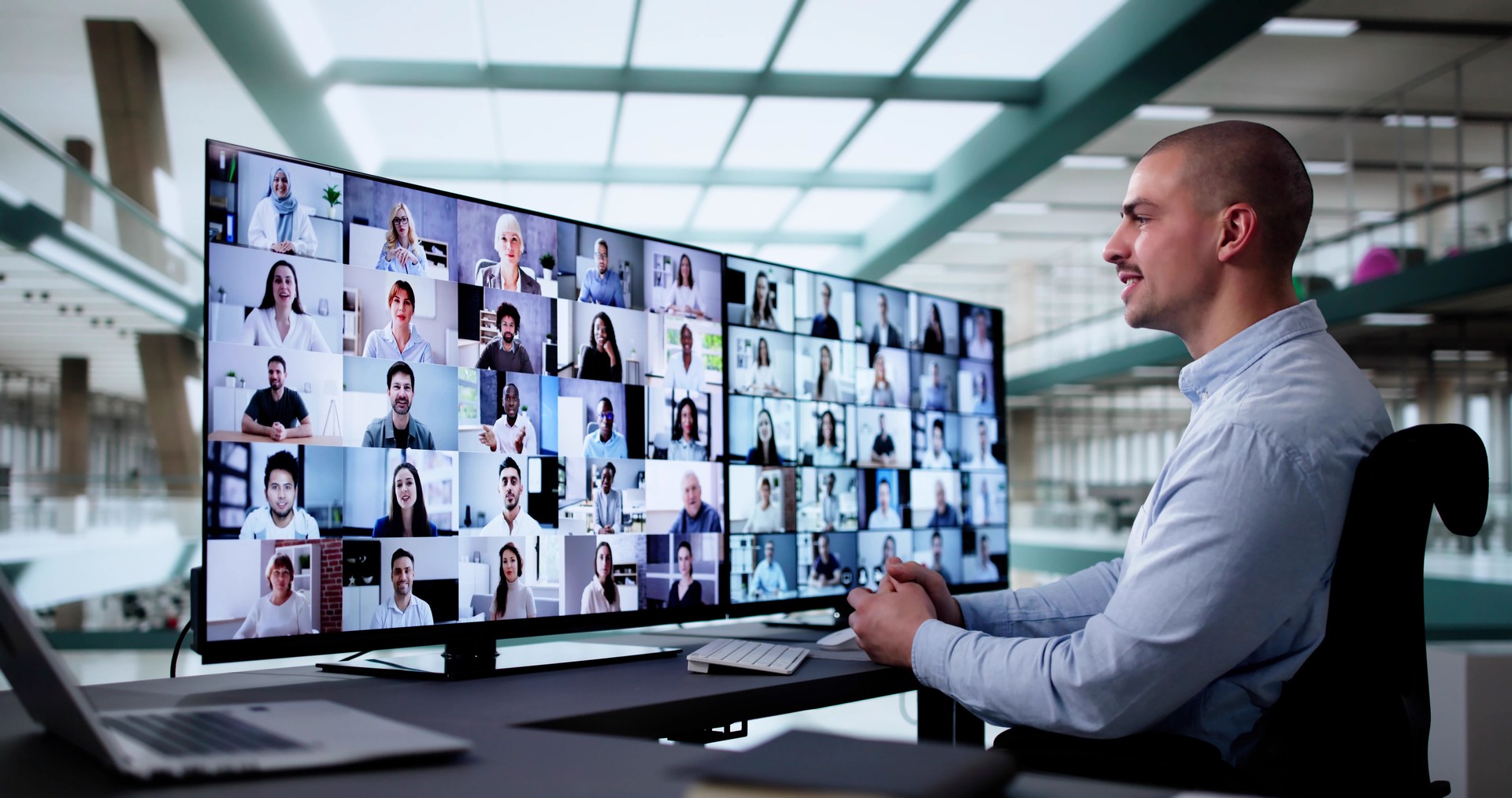 Online Video Conference Webinar On Computer